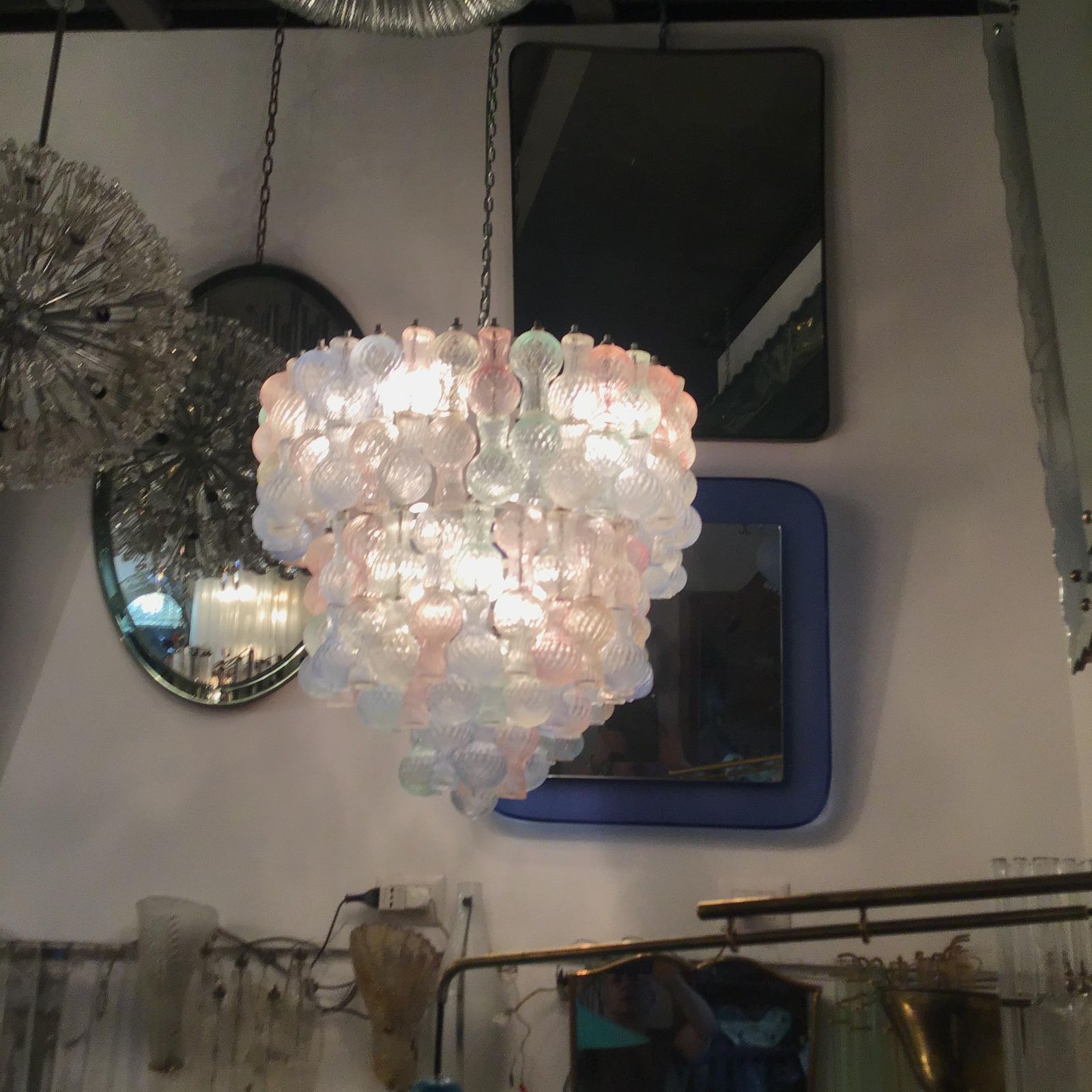Seguso    Chandelier Murano Glass   Made In Italy 1950. photo buy