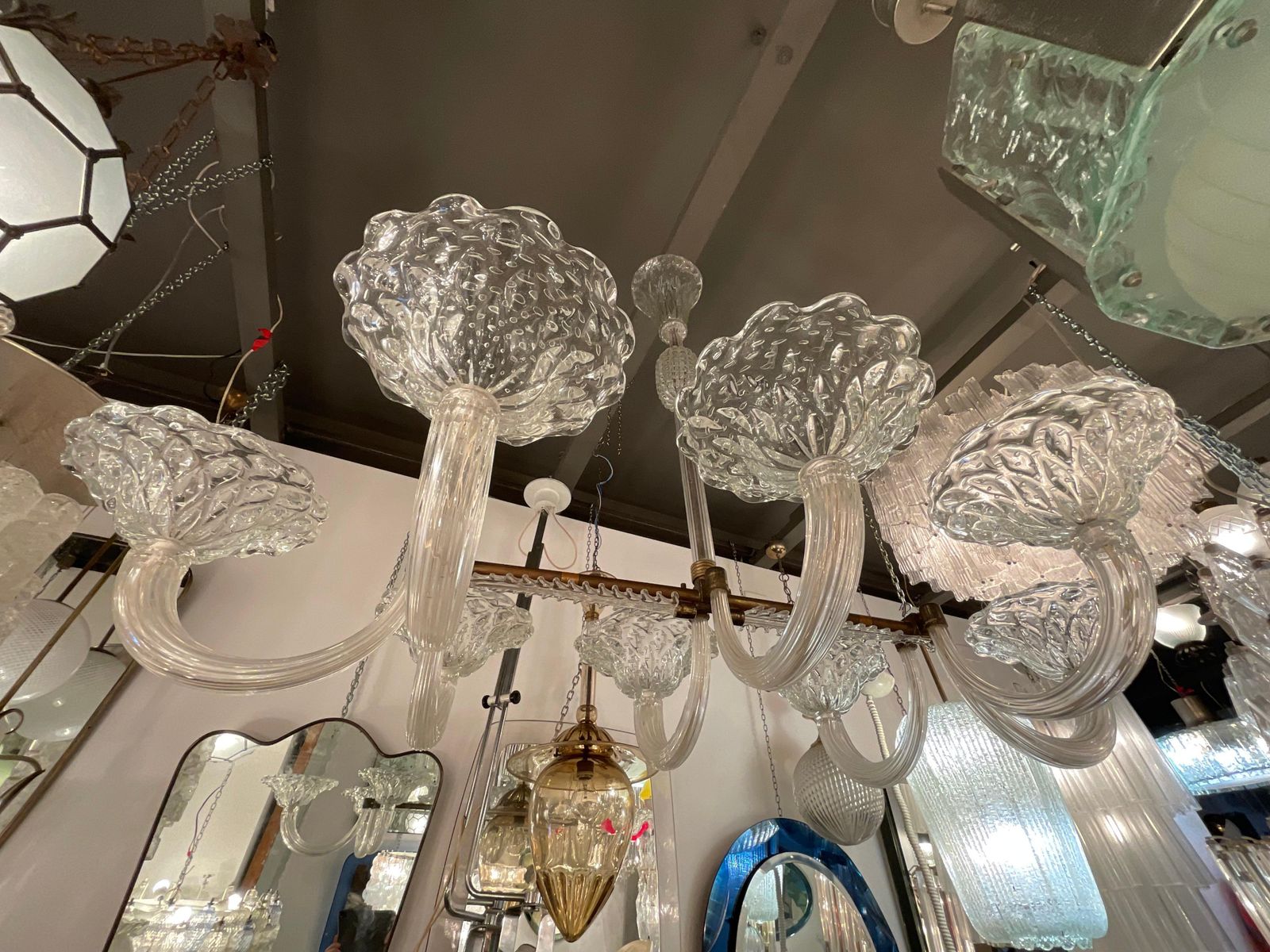 Barovier & Toso   Lampadario 8 Luci, Murano Italia 1940. photo 8675.0
