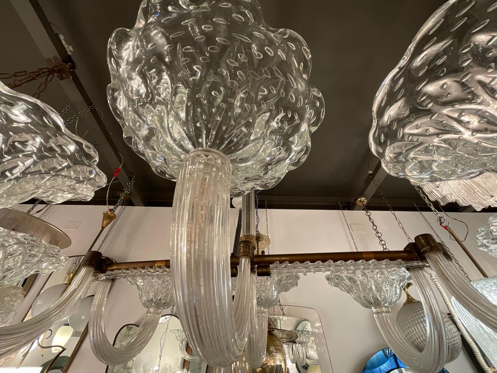 Lighting Barovier & Toso   Lampadario 8 Luci, Murano Italia 1940. photo