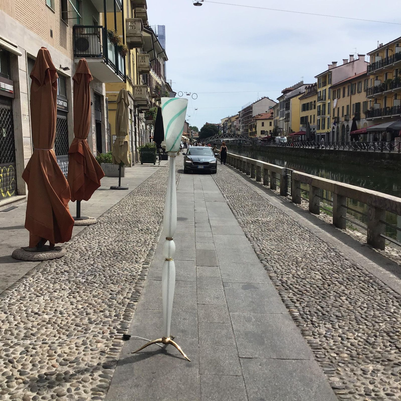 Venini Carlo Scarpa “ Filigrana “ Floor Lamp Murano Glass Brass 1930 Italy photo 10398.0
