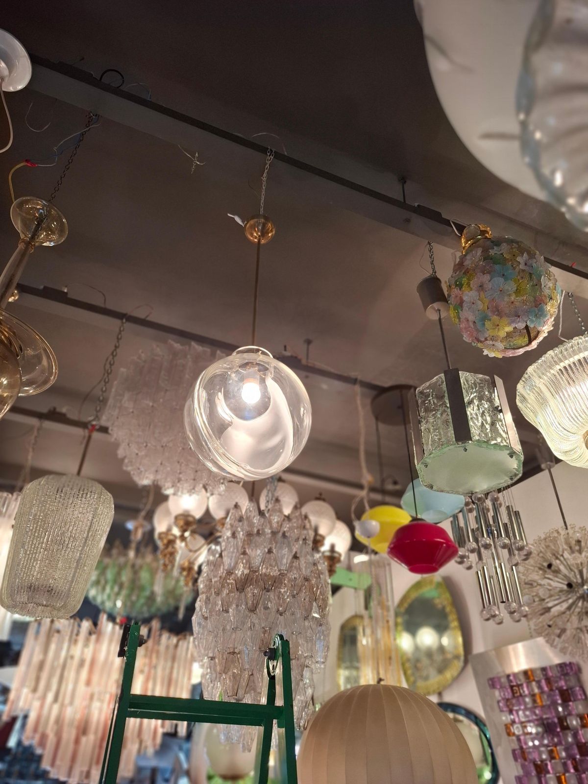 1993.0 Toni Zuccheri Chandelier Murano Glass  Brass 1960. Italia photo