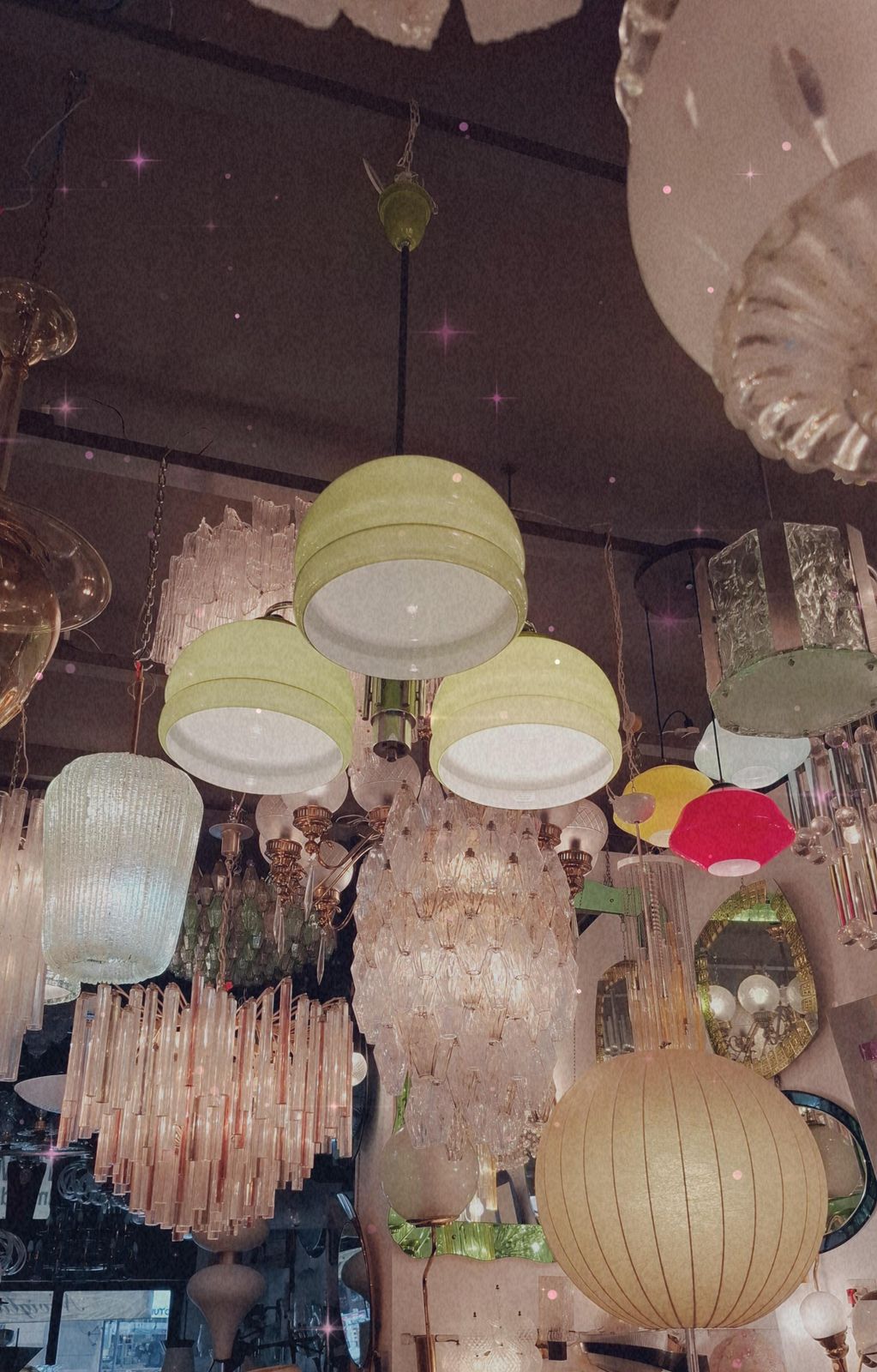Stilnovo Chandelier N Tre Luci Vetro Incamiciato Metallo Cromato 1960 Italia photo buy