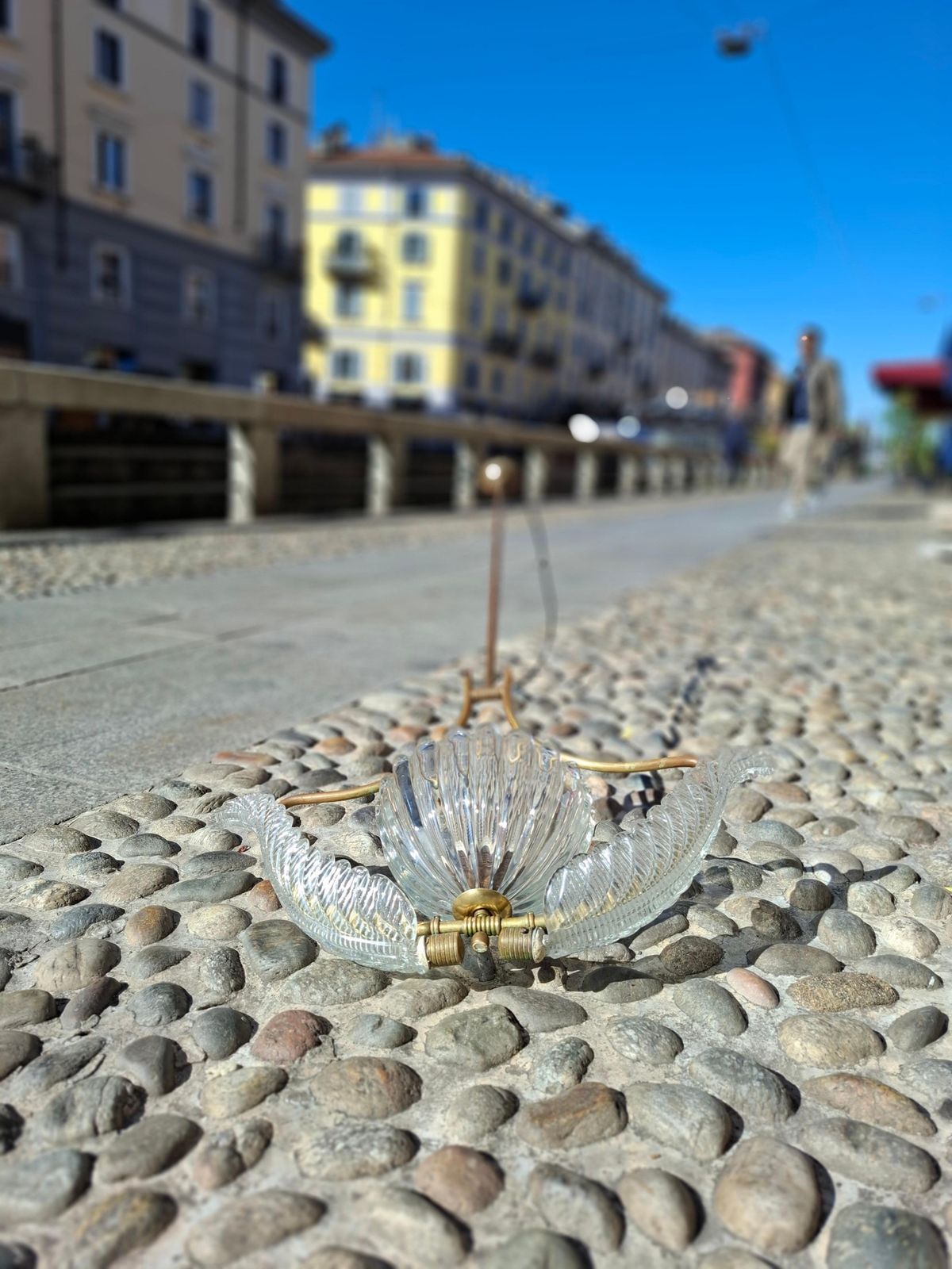 Seguso Chandelier Murano Glass Brass 1940 Italy photo vinterior