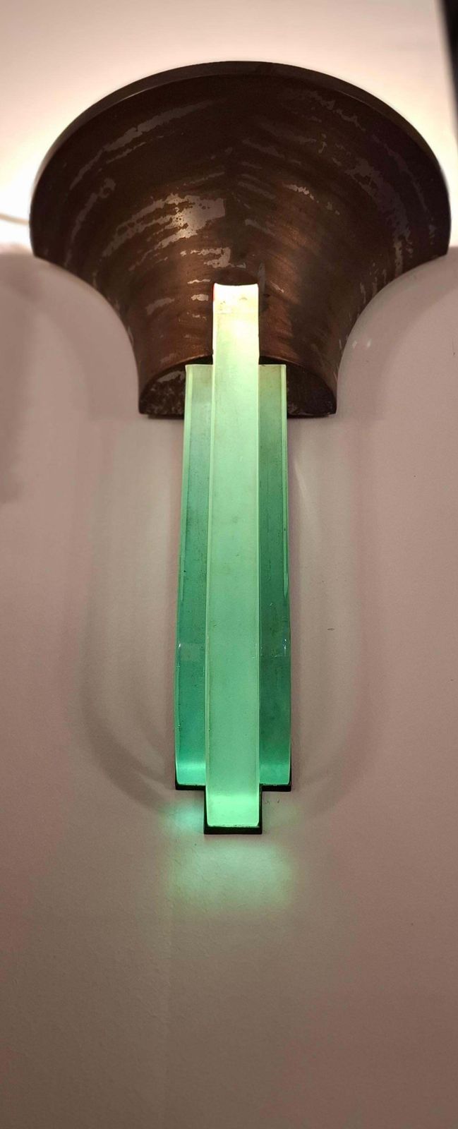 Pietro Chiesa Fontana Arte Applique Glass Metal Crome 1940 Italy photo Lighting