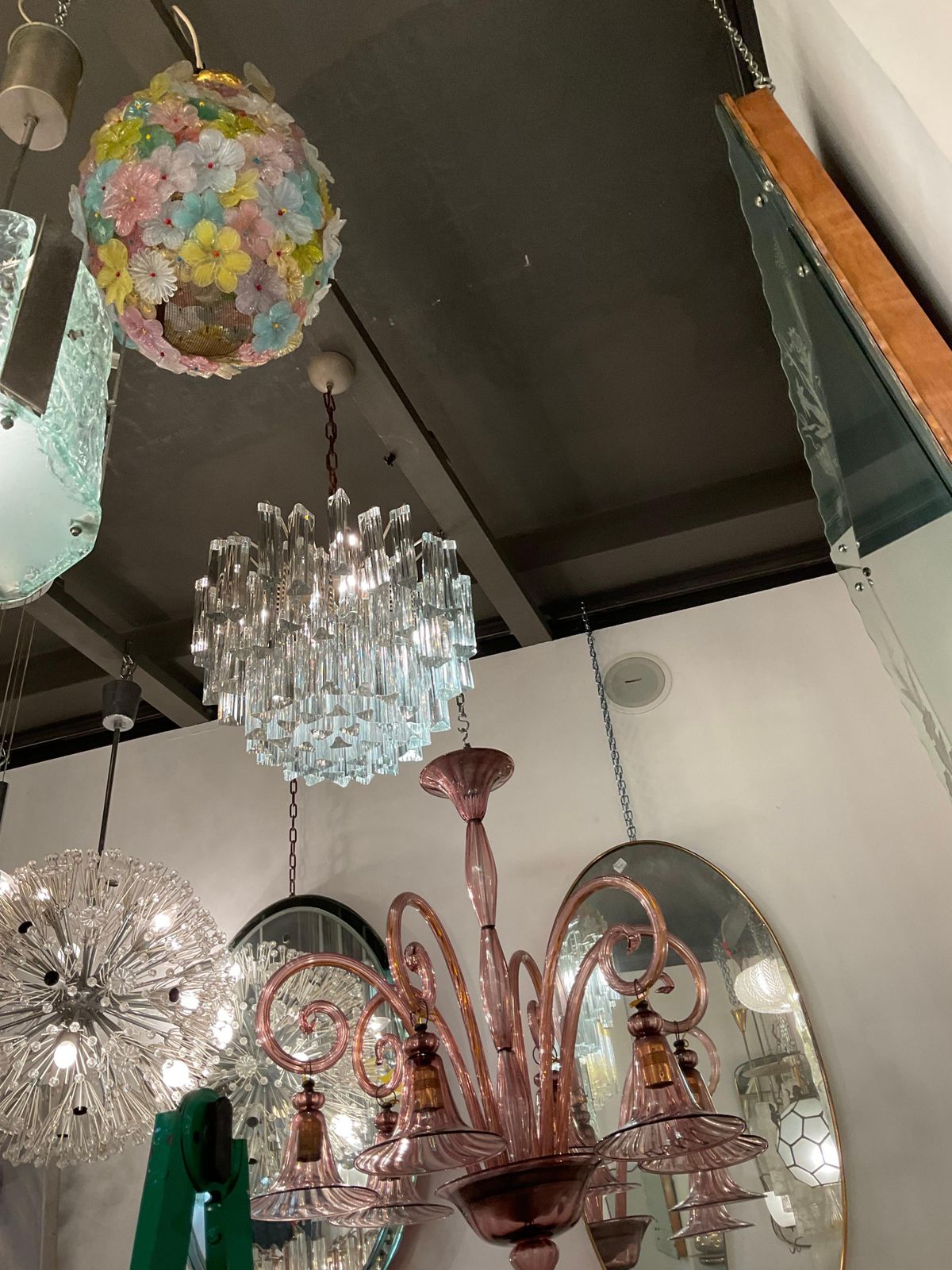 4867.0 Venini   Trilobi Model Chandelier   Murano Glass   Italy 1950s photo