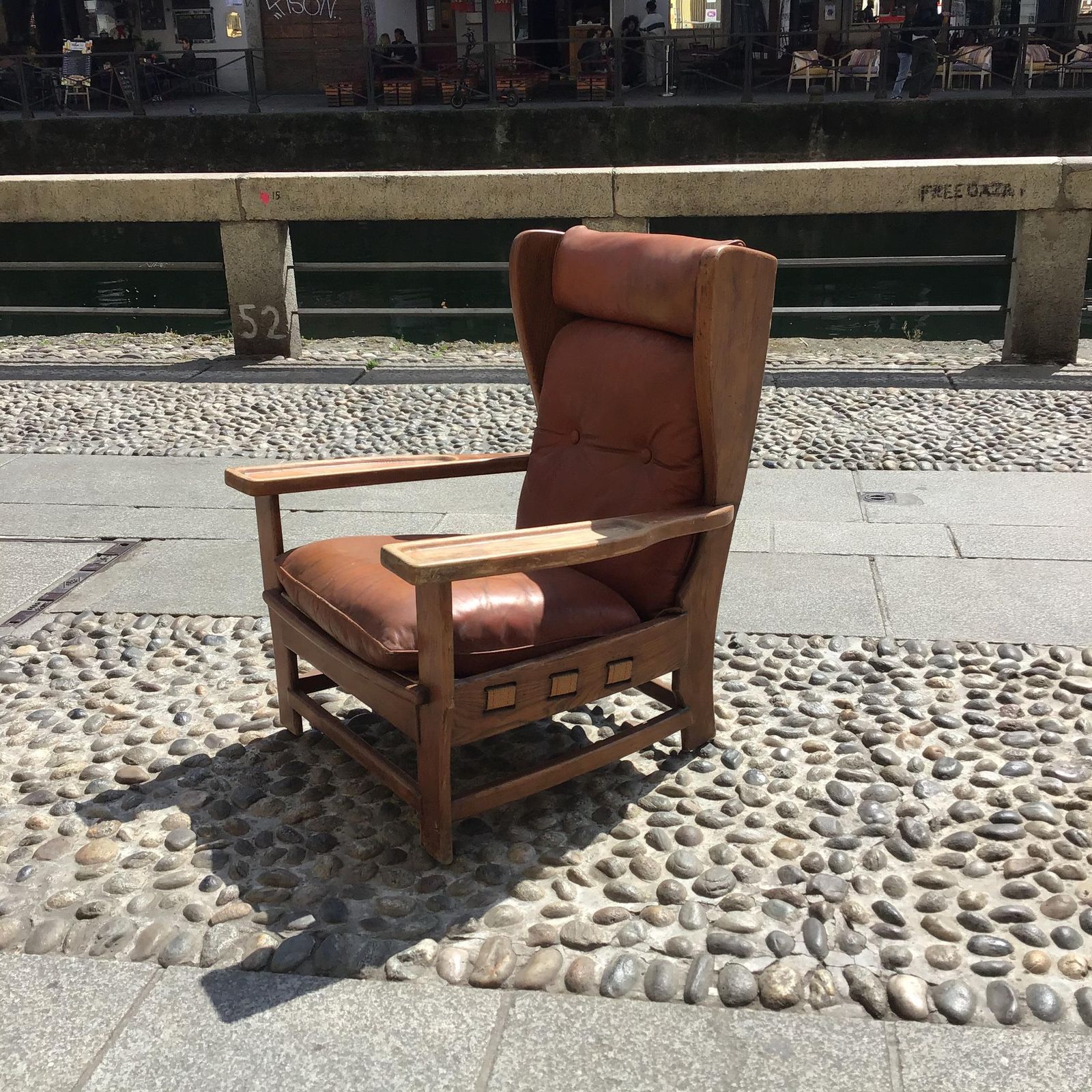 Percival Lafer "Stile" Armchair Wood Leather Iron 1960 Italy photo furniture