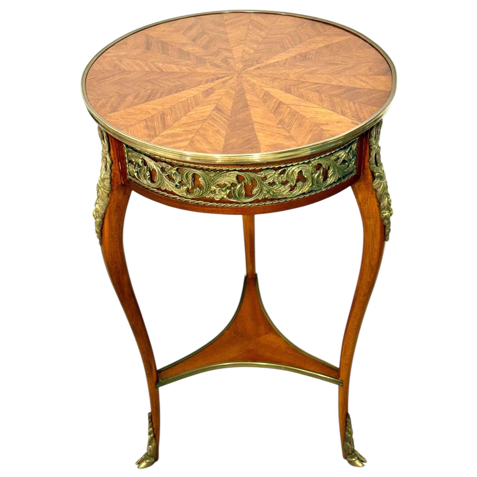 Louis XV Style Gilt Bronze Mounted Guéridon, France, Late 19th Century