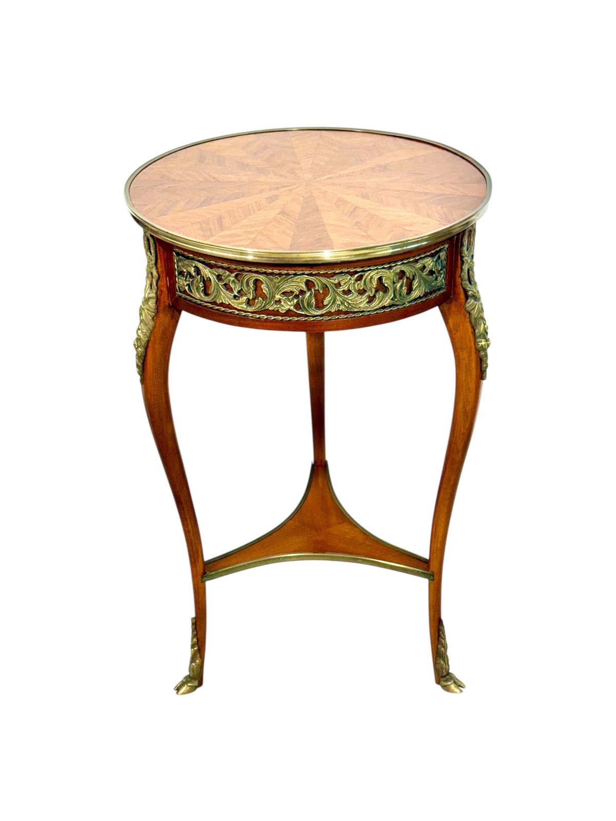 Furniture Louis XV Style Gilt Bronze Mounted Guéridon, France, Late 19th Century photo