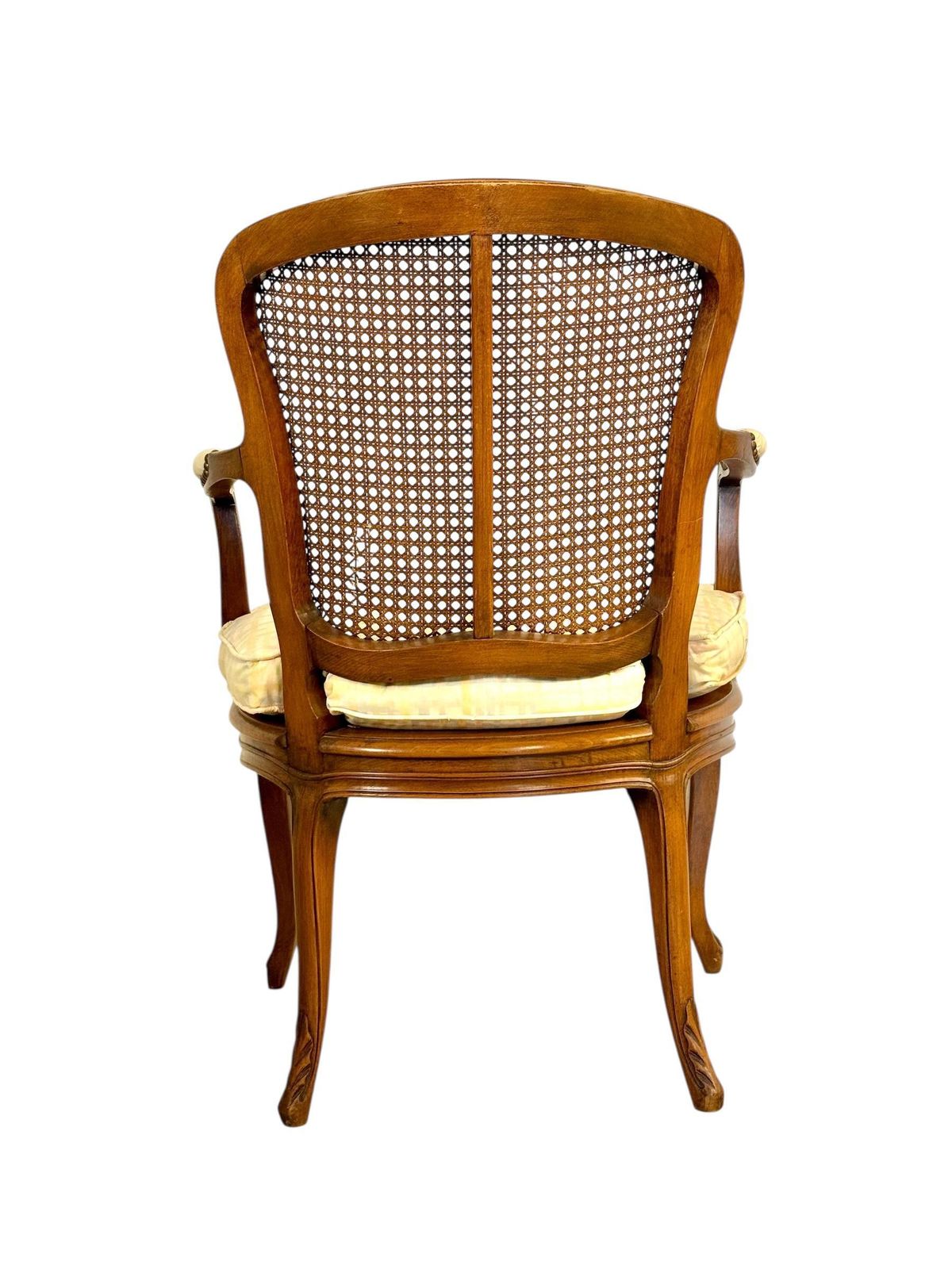 Louis XV Style Caned Armchair In Walnut, France Late 19th Century photo Furniture
