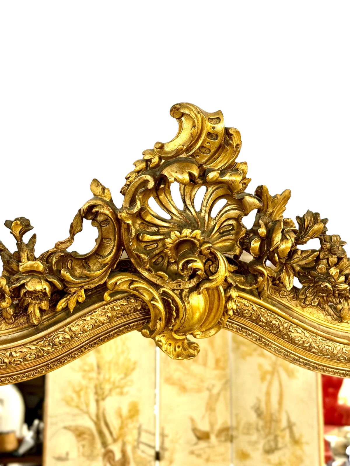 Louis XV Style Giltwood Mirror 19th Century photo vinterior