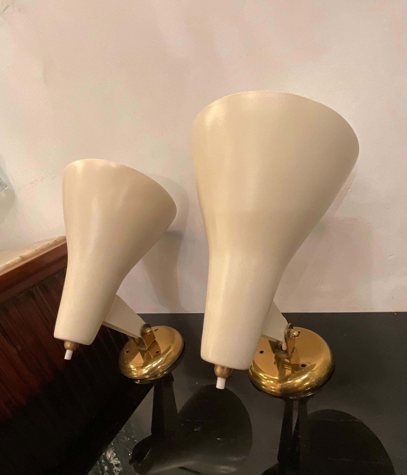 Stilnovo  . Pair Of 1950s Wall Sconces   Made In Italy photo for sale