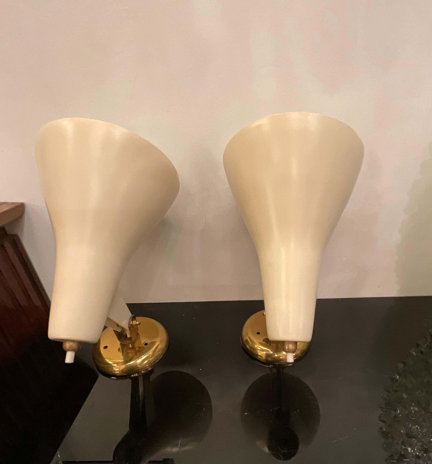 photo furniture Stilnovo  . Pair Of 1950s Wall Sconces   Made In Italy