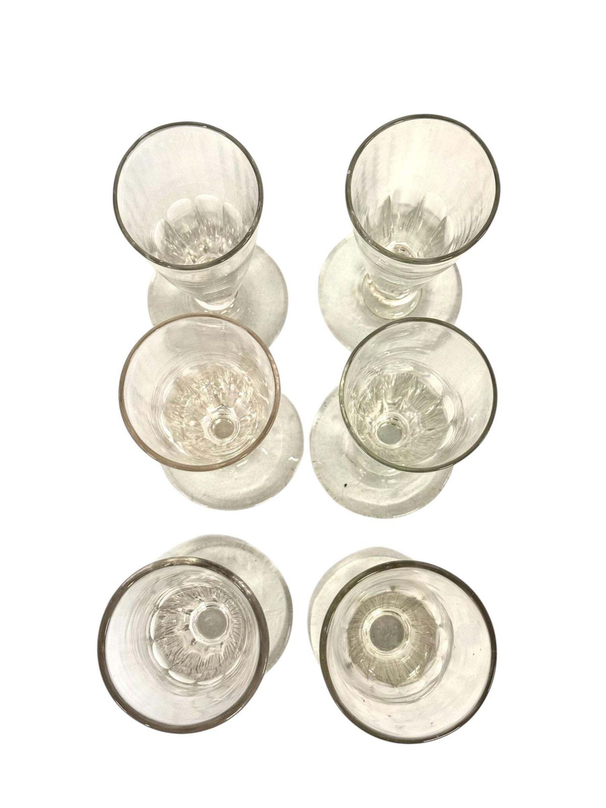 photo furniture 6 Champagne Crystal Glasses, Attributed To Baccarat, Circa 1850