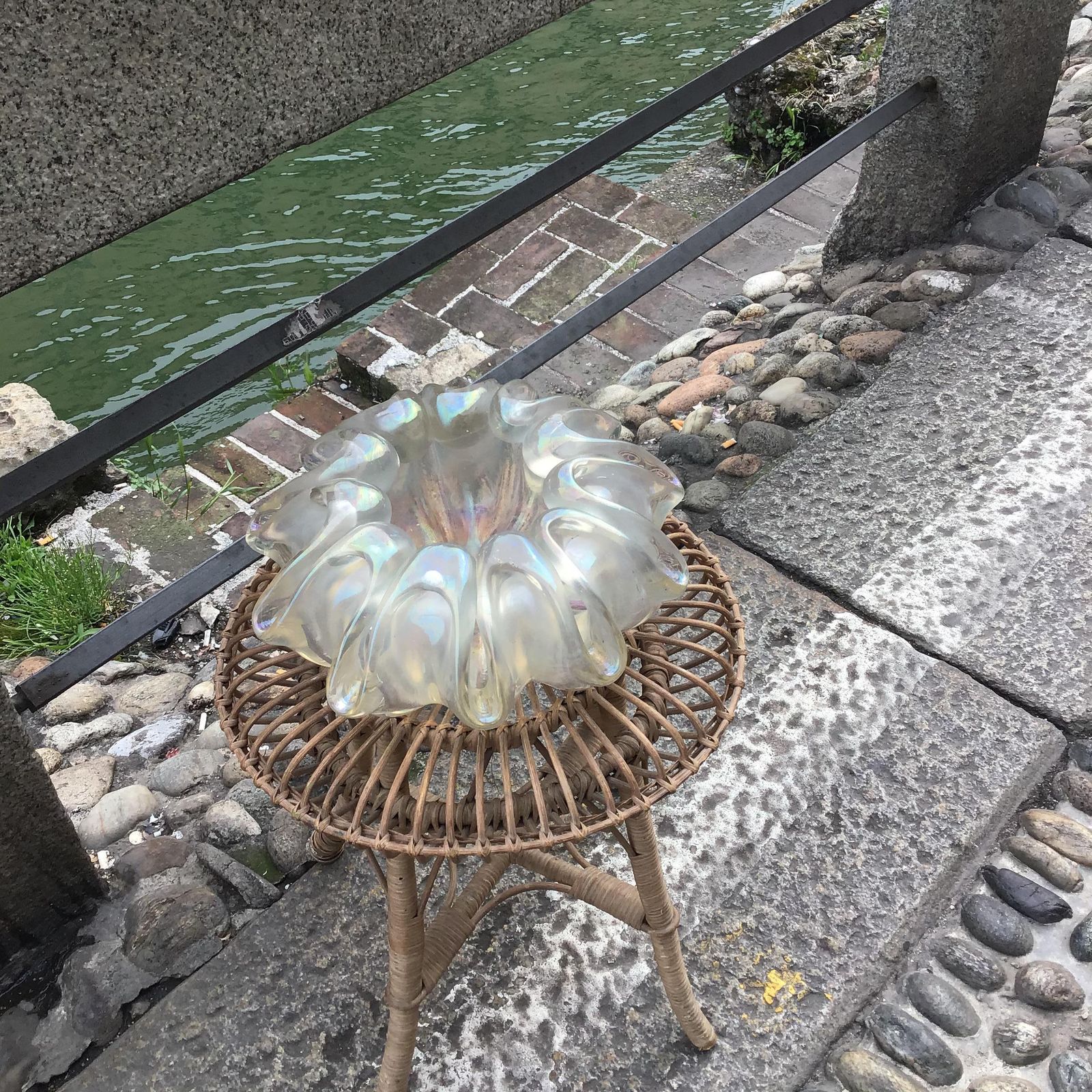 Home Decor Barovier And Toso Vase Centerpiece Iridescent Glass 1940 Italy photo