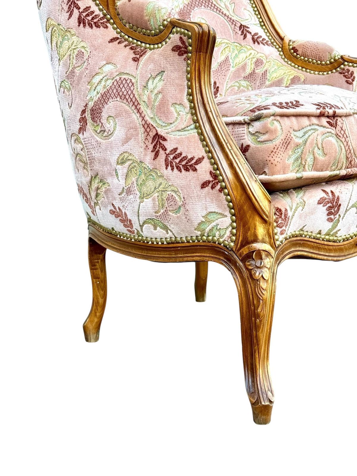 photo buy Louis XV Walnut Bergère Chair, Late 19th Century