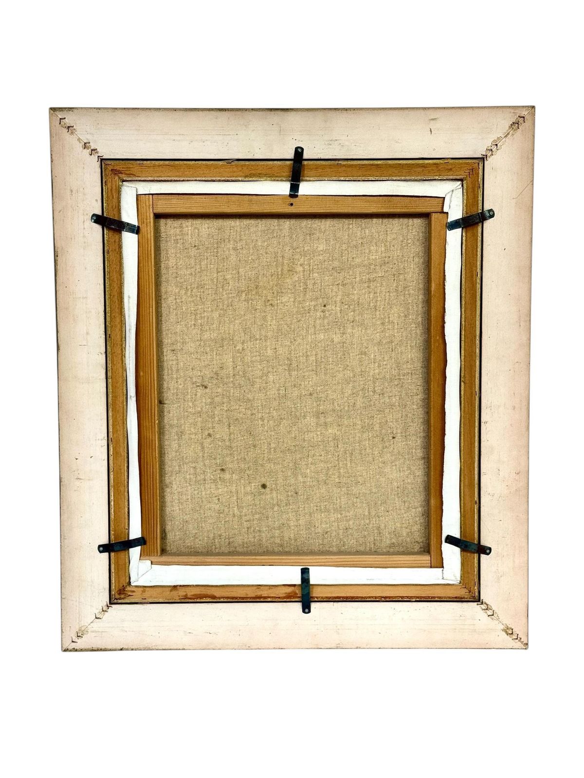 photo furniture Oil On Canvas In A Giltwood Frame "Fisherman With Nets" By Juliette Daziano