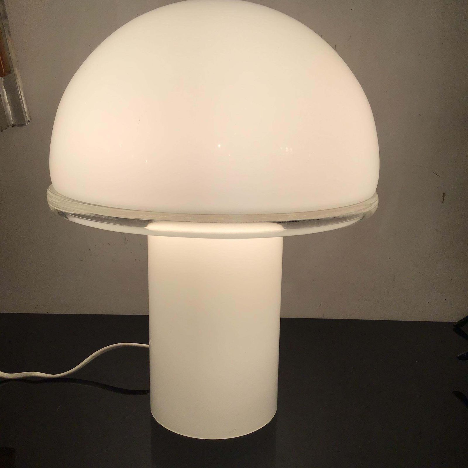Luciano Vistosi Artemide Table Lamp Murano Glass Metal 1970 Italy photo vinterior