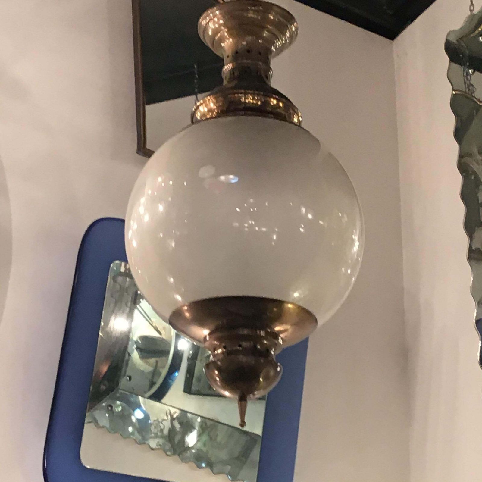 Luigi Caccia Dominioni “Azucena “ Chandelier Glass Brass 1955 Italy photo 3379.0