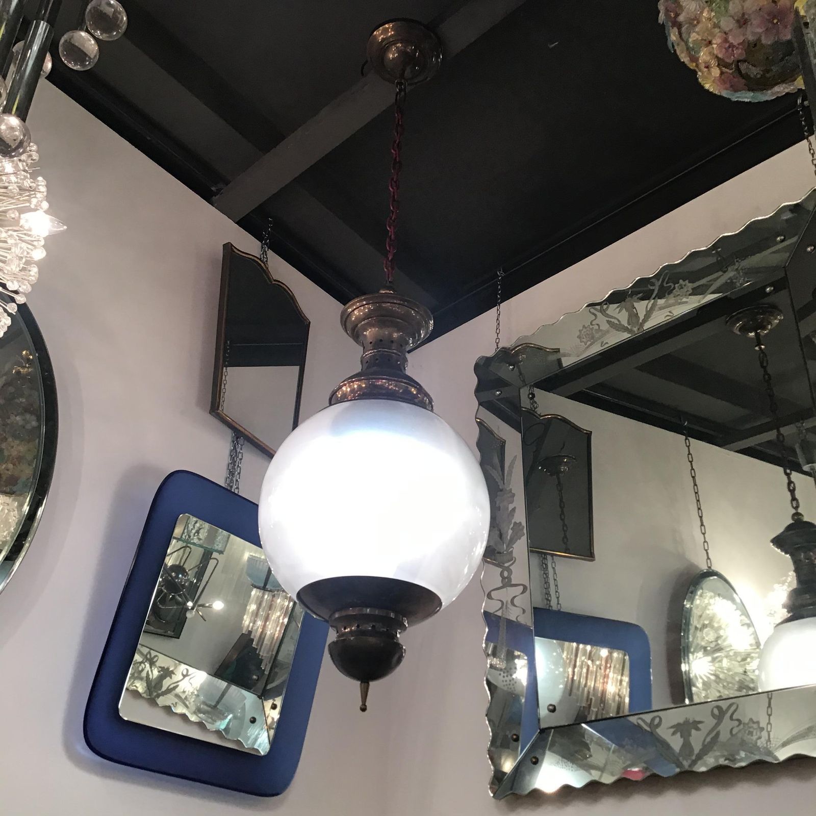 Luigi Caccia Dominioni “Azucena “ Chandelier Glass Brass 1955 Italy photo buy