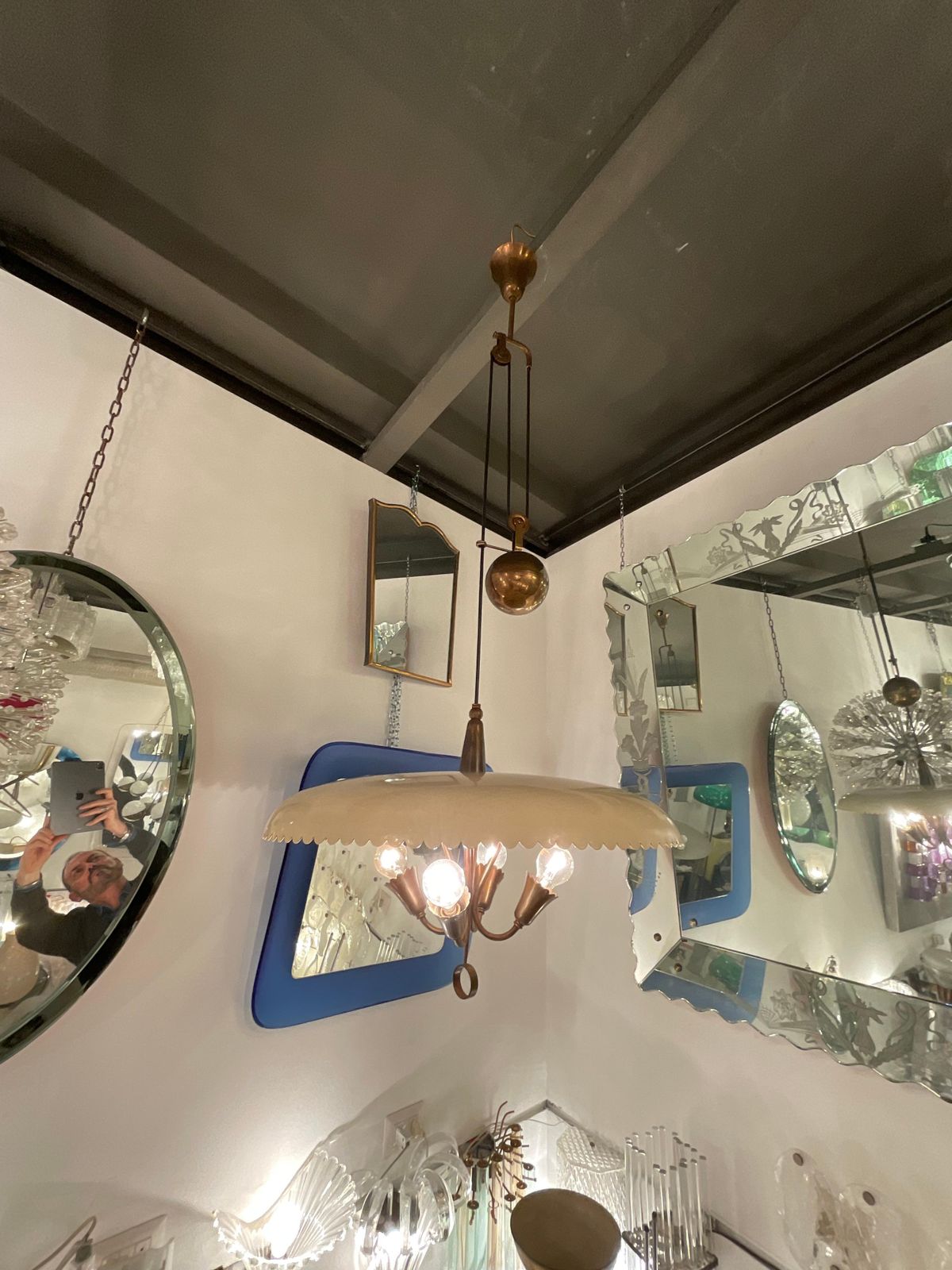 Stilnovo   Up And Down Chandelier   Made In Italy 1950s photo vintage