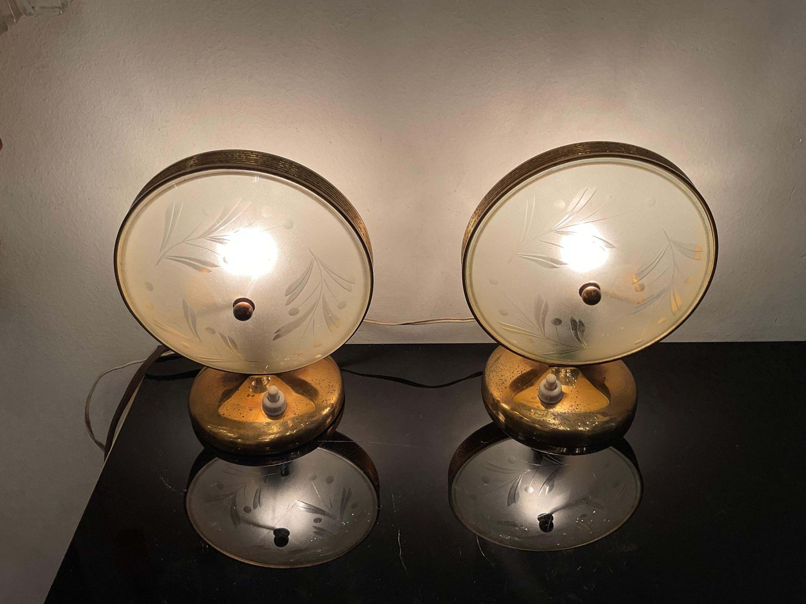 Fontanarte   Pietro Chiesa   Pair Of Lamps 1950s photo vintage