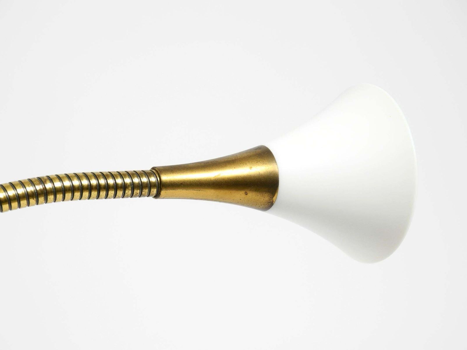 Lighting 1980s Brass Halogen Table Lamp By Florian Schulz Model Esa With Gooseneck photo