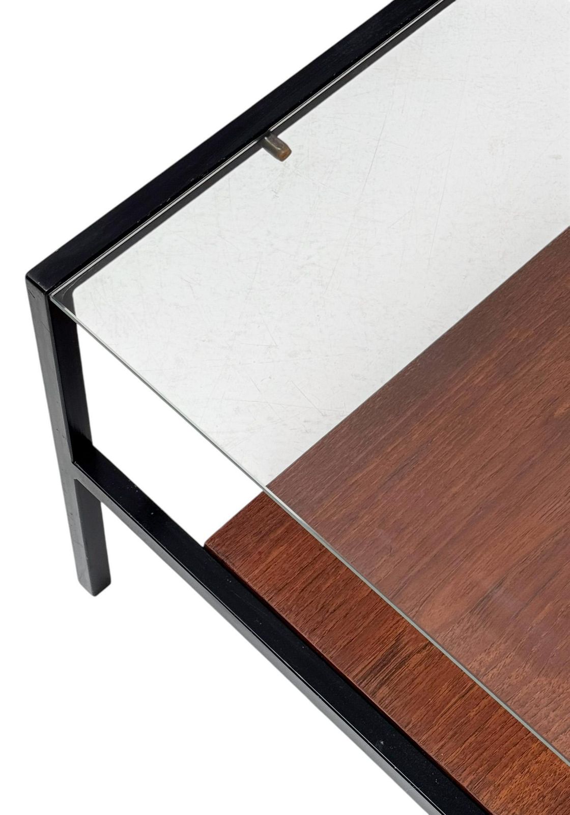 photo for sale Mid Century Modern Coffee Table Cees Braakman Style With Glass Top, 1950s