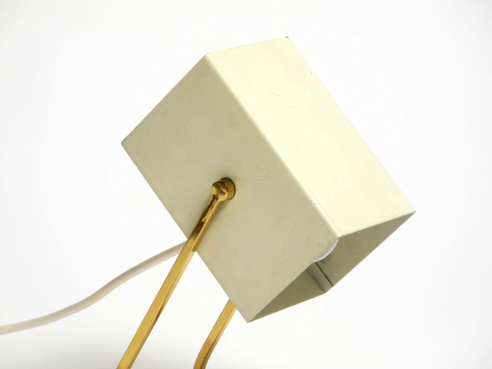 Lighting Great Mid Century Modern Metal Bedside Lamp With Brass Base By Kaiser Leuchten photo