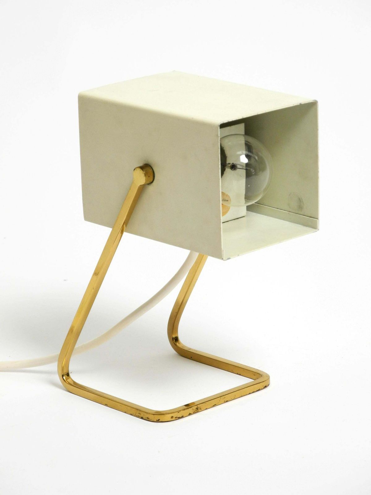 photo buy Great Mid Century Modern Metal Bedside Lamp With Brass Base By Kaiser Leuchten