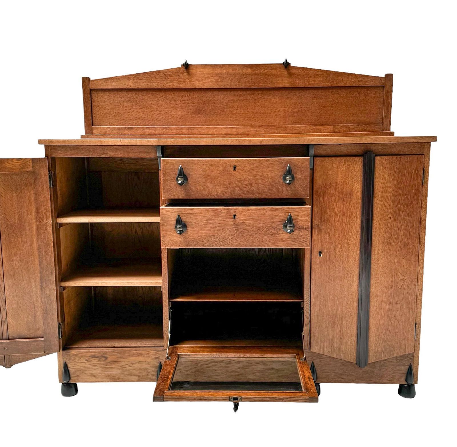Art Deco Amsterdamse School Credenza Or Sideboard By J.J. Zijfers Amsterdam photo for sale