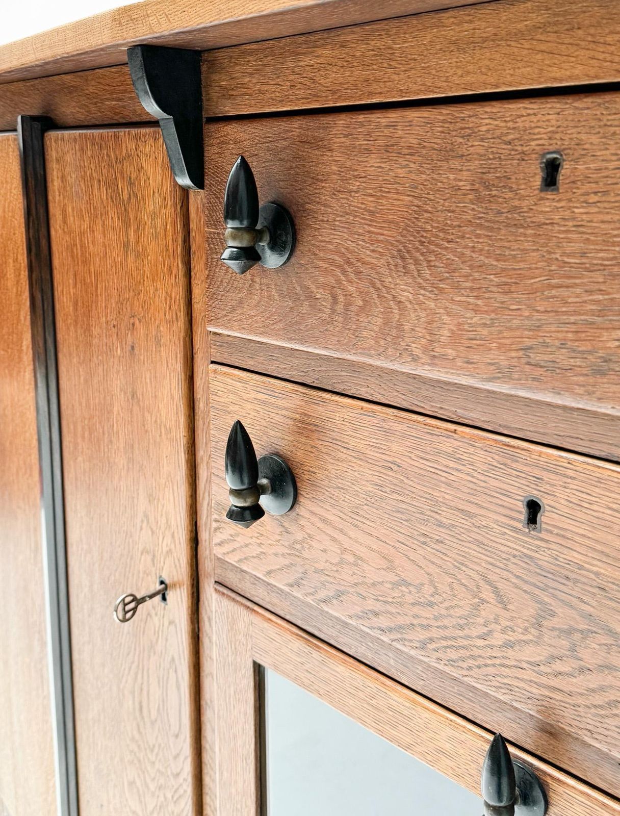 photo for sale Art Deco Amsterdamse School Credenza Or Sideboard By J.J. Zijfers Amsterdam