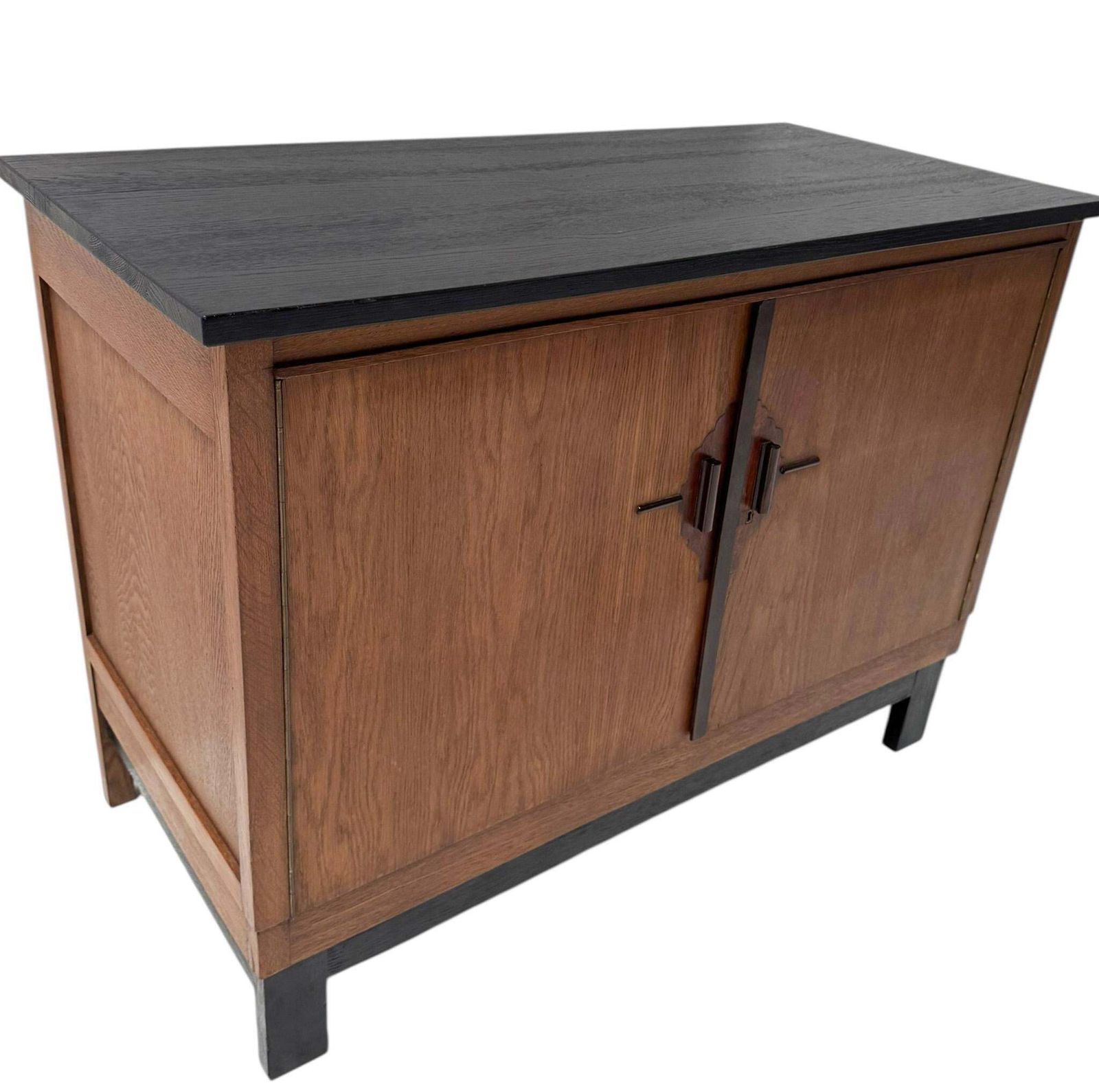 Art Deco Modernist Sideboard Or Credenza With Black Lacquered Top, 1930s photo 1950.0