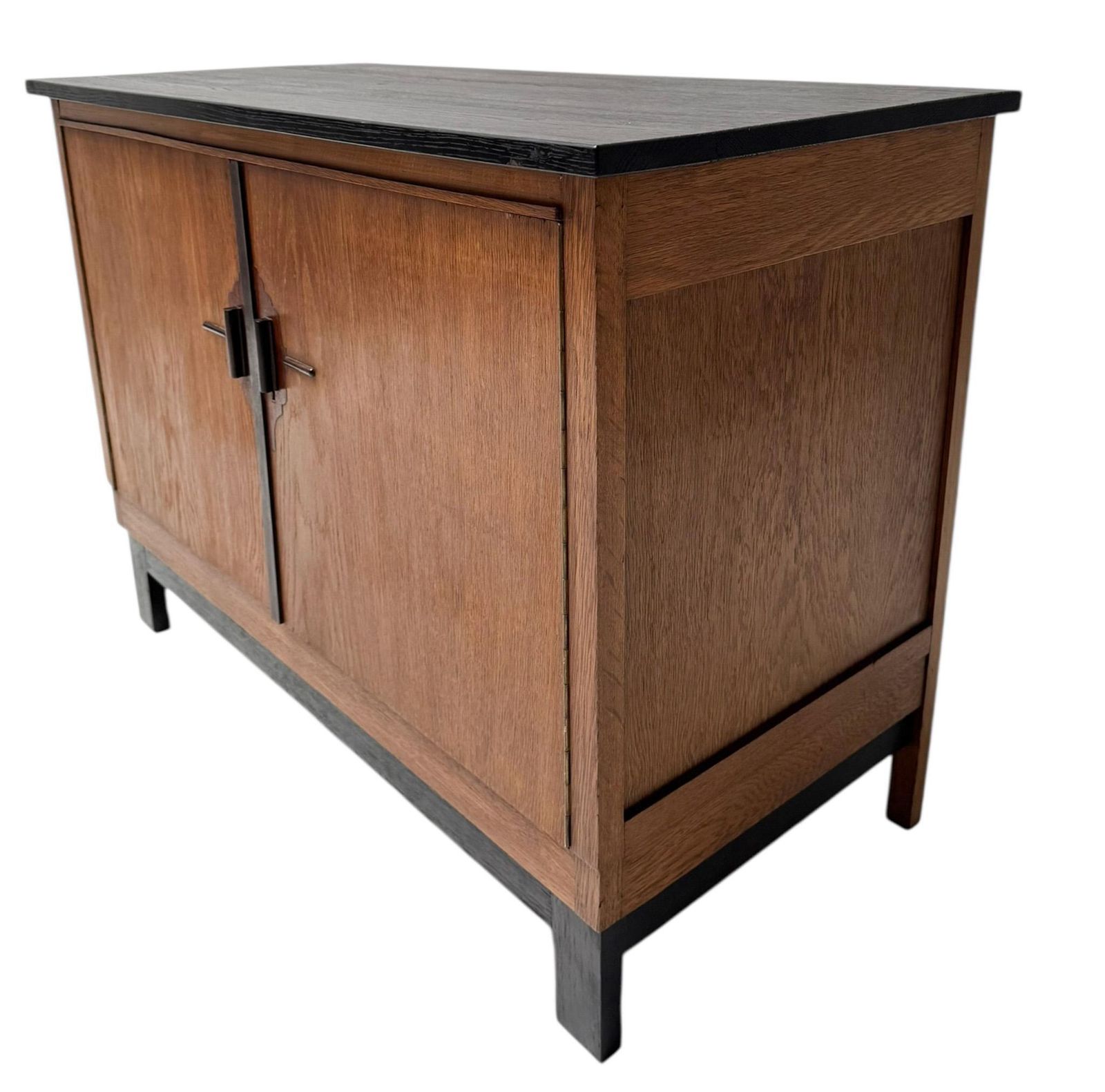 Art Deco Modernist Sideboard Or Credenza With Black Lacquered Top, 1930s photo vinterior