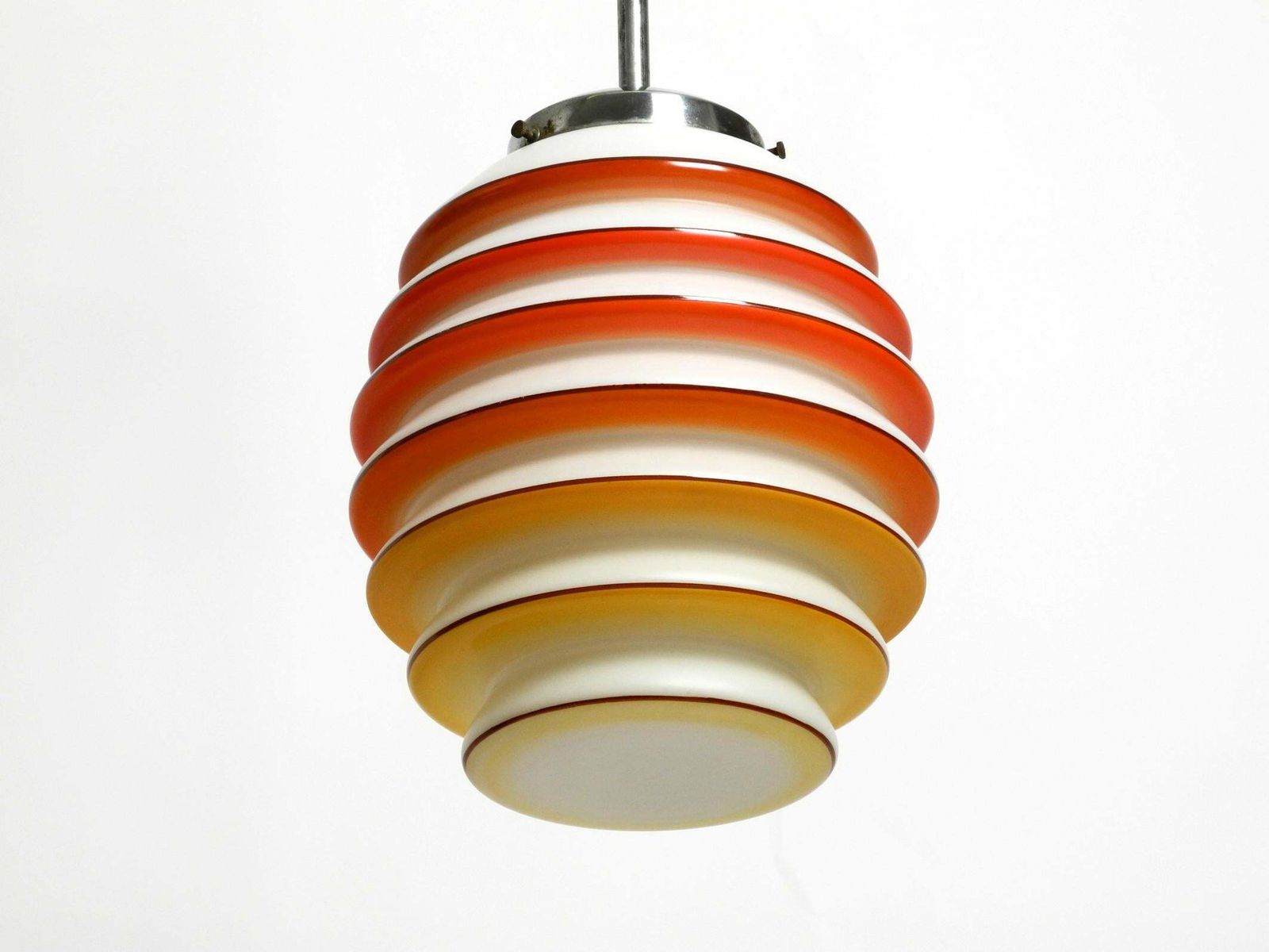Beautiful Rare Original Glass Ceiling Lamp From The 1930s photo for sale
