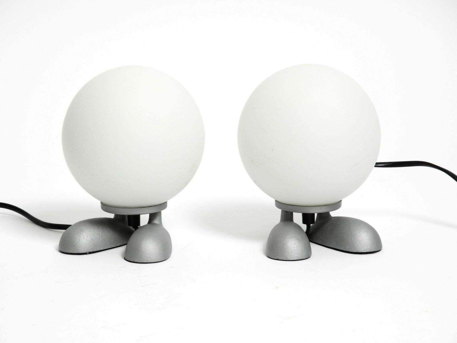Pair Of 1990s Table Lamps With A Cast Aluminum Base With Feet Made By Sompex photo Lighting