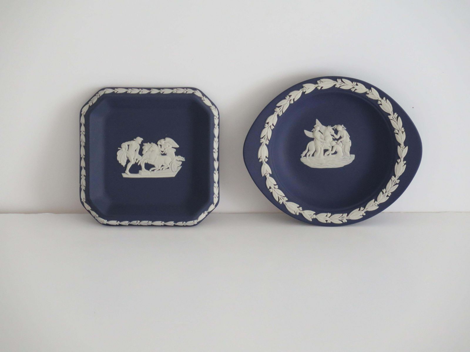 Two Wedgwood Jasperware Jewelry Dishes With Neoclassical Design, 20thc photo furniture