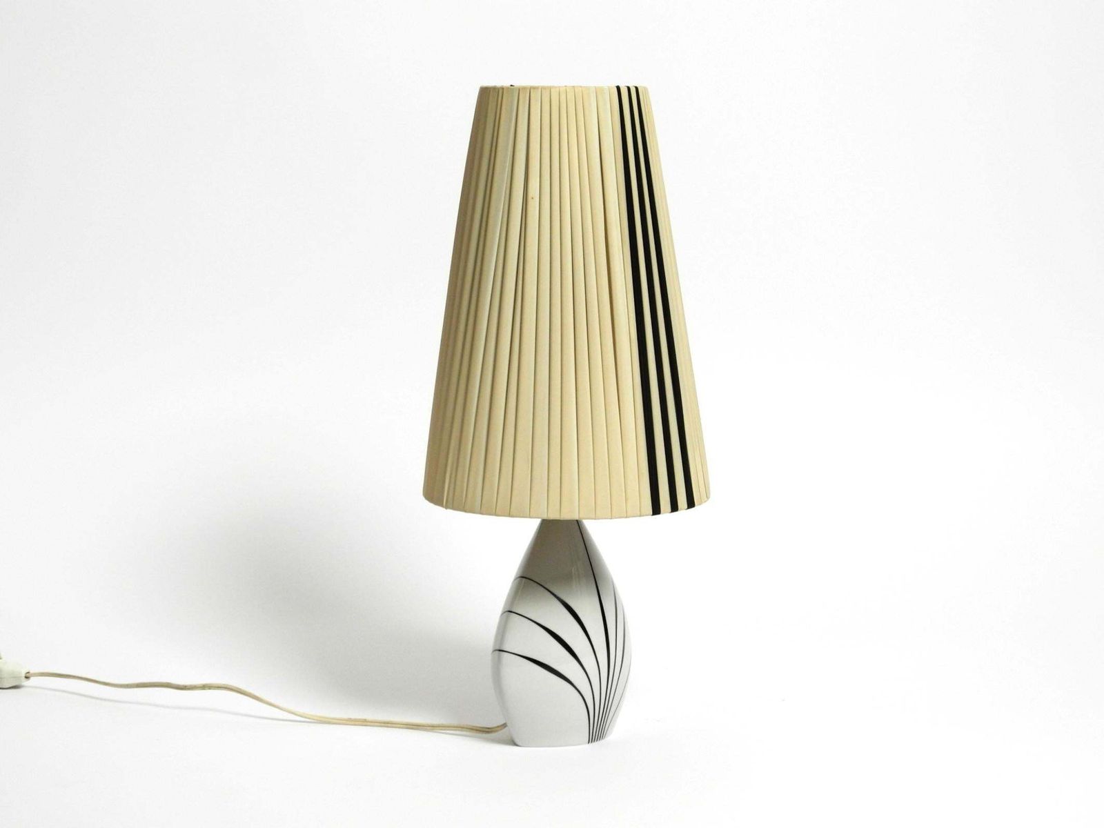 Beautiful Mid Century Table Lamp Made Of Ceramic And Plastic Shade By Alka Kunst photo furniture