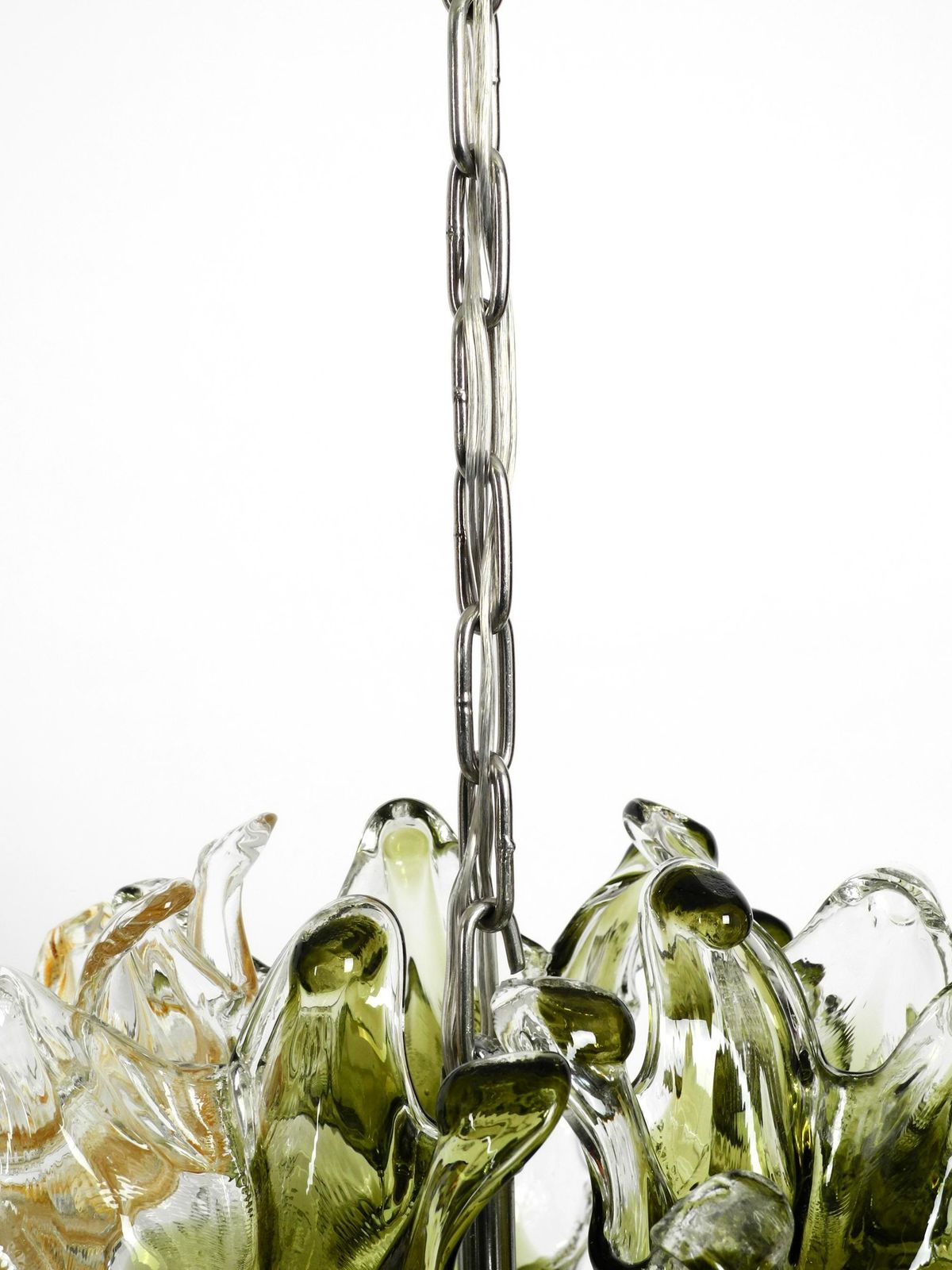 photo furniture Large Unique Italian Xxl 1960s Pendant Lamp With Murano Glass Flowers By Veart