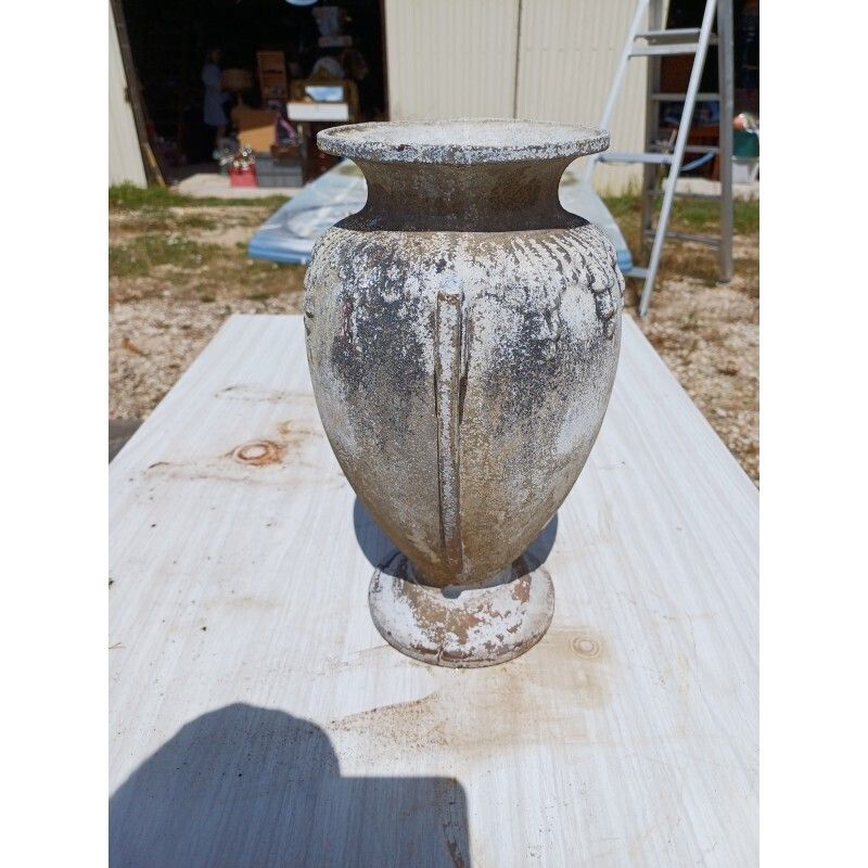 2 Cast Iron Vases 1900: Charleville   Mézières photo Home Decor