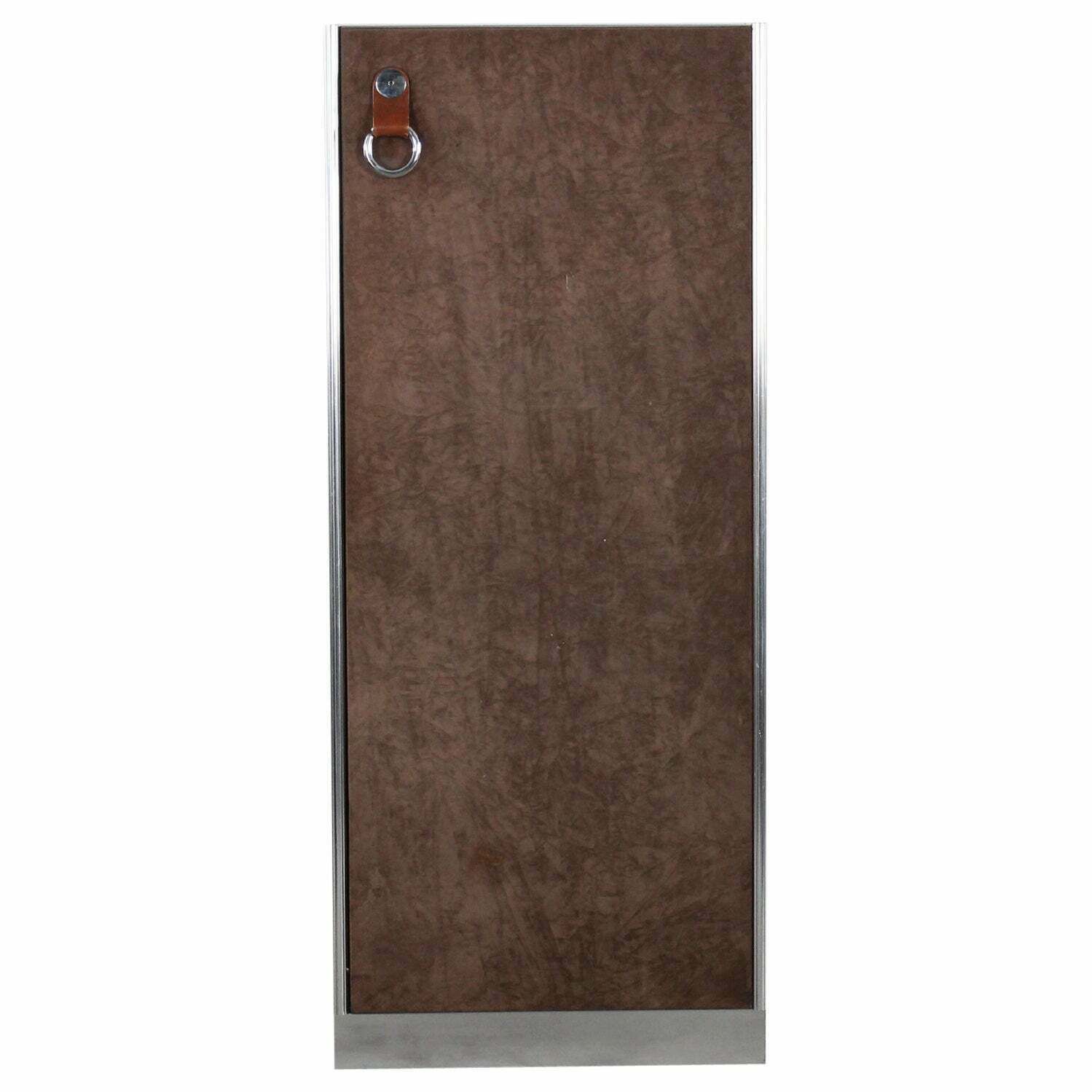 Guido Faleschini Wardrobe In Brown Suede And Metal By I4mariani 1960s Italy photo furniture