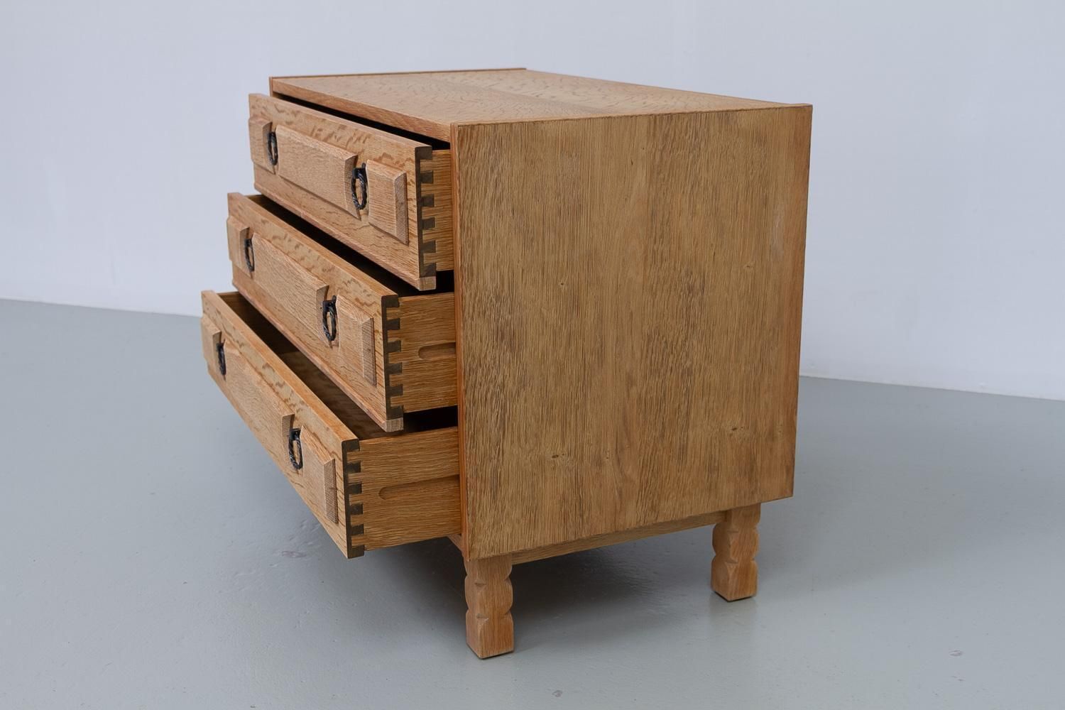 Danish Brutalist Oak Dresser In Kjærnulf Style, 1960s. photo vinterior