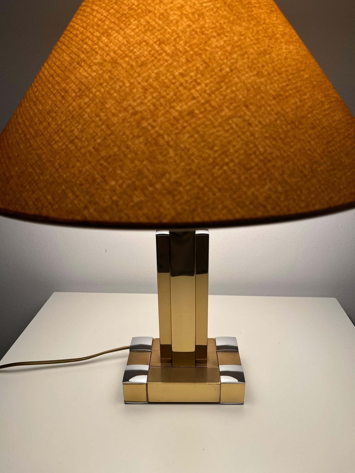 Midcentury Spanish Table Lamp By Willy Rizzo For Lumica, Barcelona, 1970s photo Lighting