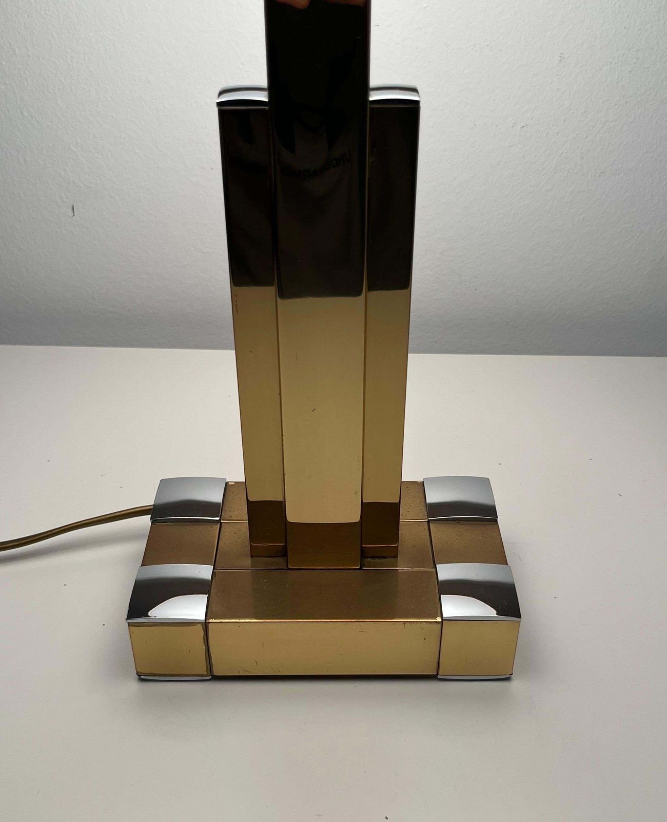 Midcentury Spanish Table Lamp By Willy Rizzo For Lumica, Barcelona, 1970s photo vintage