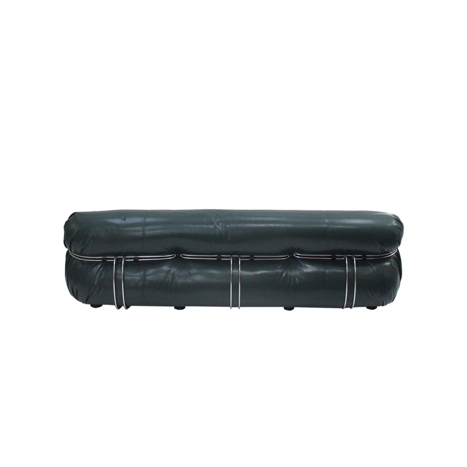 Soriana Sofa By Tobia Scarpa For Cassina, Italy 1960s, Green Leather And Steel photo furniture