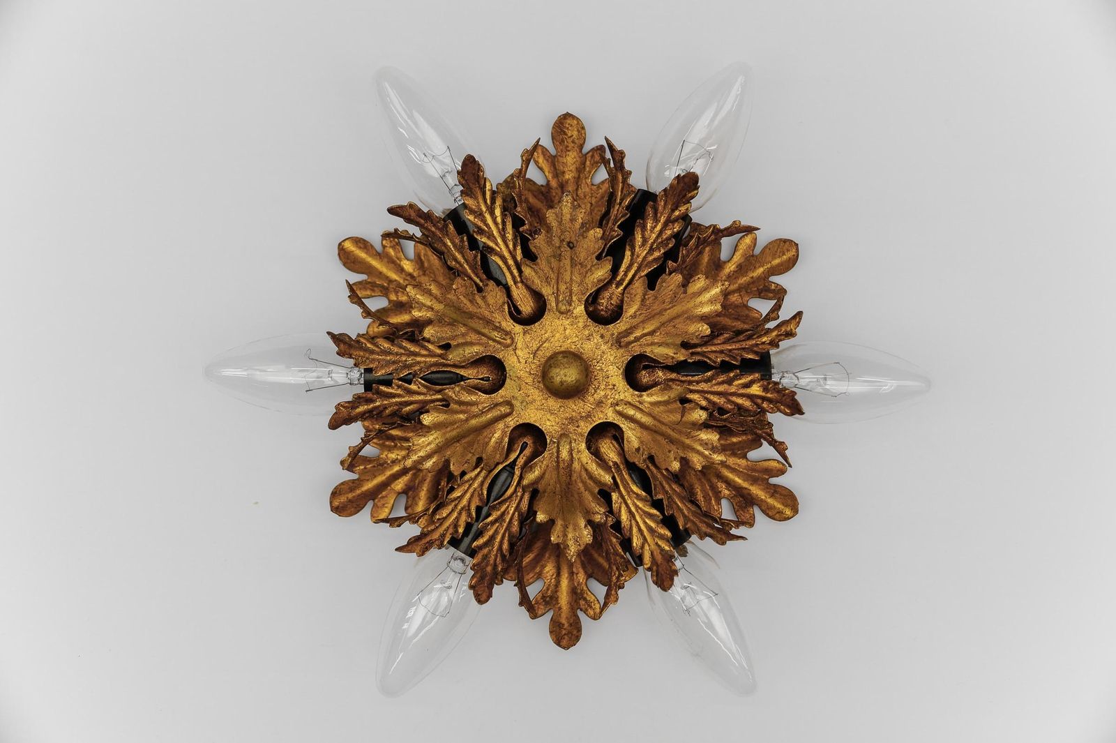 Florentine Ceiling Lamp By Banci Firenze In Gold, 1960s Italy photo buy