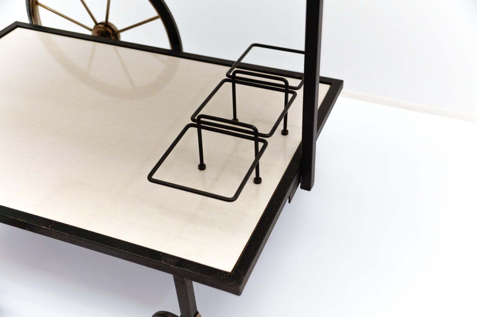 photo buy Simple And Elegant Metal Bar Cart Serving Trolley, "Changieren", 1960s Germany
