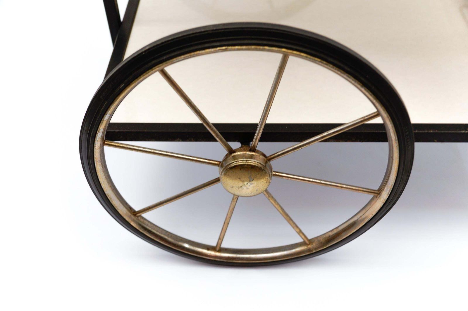 photo vintage Simple And Elegant Metal Bar Cart Serving Trolley, "Changieren", 1960s Germany