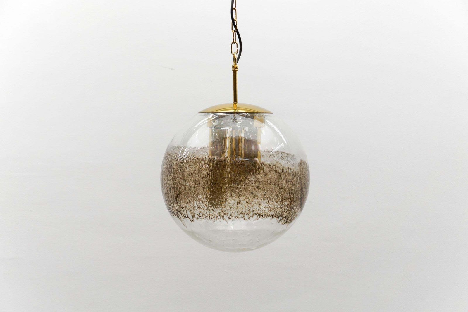 Lovely Murano Glass Ball Pendant Lamp   1960s Germany photo 973.0