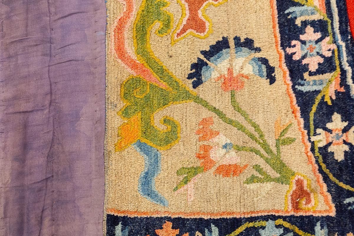Tibetan Saddle Rug With Floral And Cloud Motifs photo vinterior