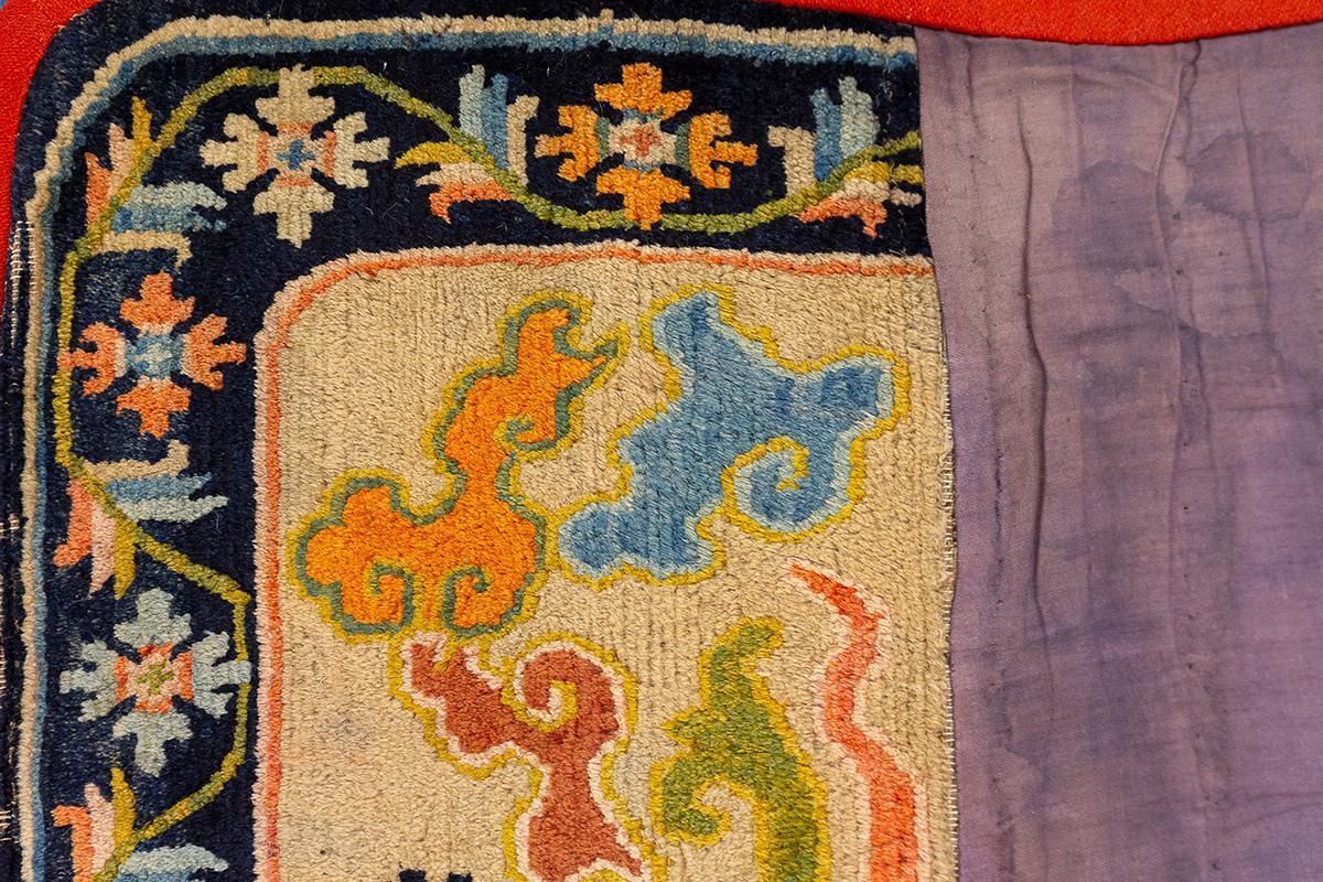 Tibetan Saddle Rug With Floral And Cloud Motifs photo buy
